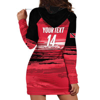 Custom Trinidad and Tobago Football Hoodie Dress 2025 Grunge Version - Wonder Print Shop