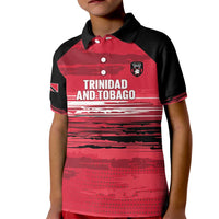 Custom Trinidad and Tobago Football Kid Polo Shirt 2025 Grunge Version - Wonder Print Shop