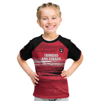 Custom Trinidad and Tobago Football Kid T Shirt 2025 Grunge Version - Wonder Print Shop