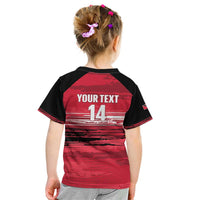 Custom Trinidad and Tobago Football Kid T Shirt 2025 Grunge Version - Wonder Print Shop