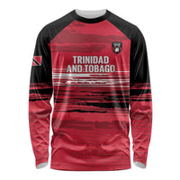 Custom Trinidad and Tobago Football Long Sleeve Shirt 2025 Grunge Version - Wonder Print Shop