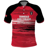 Custom Trinidad and Tobago Football Polo Shirt 2025 Grunge Version - Wonder Print Shop