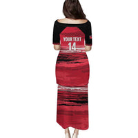 Custom Trinidad and Tobago Football Puletasi 2025 Grunge Version - Wonder Print Shop