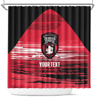 Custom Trinidad and Tobago Football Shower Curtain 2025 Grunge Version - Wonder Print Shop