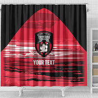 Custom Trinidad and Tobago Football Shower Curtain 2025 Grunge Version - Wonder Print Shop