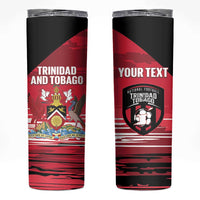 Custom Trinidad and Tobago Football Skinny Tumbler 2025 Grunge Version - Wonder Print Shop