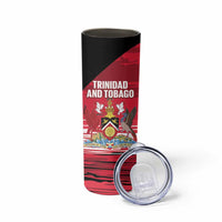 Custom Trinidad and Tobago Football Skinny Tumbler 2025 Grunge Version - Wonder Print Shop