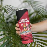 Custom Trinidad and Tobago Football Skinny Tumbler 2025 Grunge Version - Wonder Print Shop