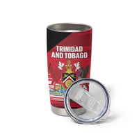 Custom Trinidad and Tobago Football Tumbler Cup 2025 Grunge Version - Wonder Print Shop