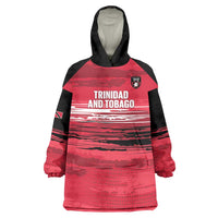 Custom Trinidad and Tobago Football Wearable Blanket Hoodie 2025 Grunge Version - Wonder Print Shop