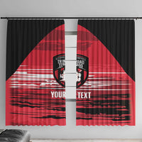 Custom Trinidad and Tobago Football Window Curtain 2025 Grunge Version - Wonder Print Shop