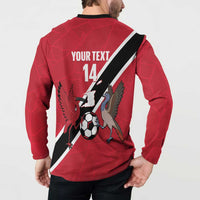 Custom Trinidad and Tobago Football Button Sweatshirt Come On Soca Warriors - Wonder Print Shop