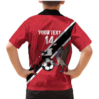 Custom Trinidad and Tobago Football Family Matching Mermaid Dress and Hawaiian Shirt Come On Soca Warriors - Wonder Print Shop