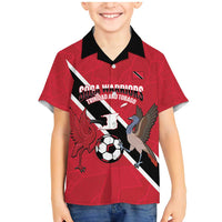 Custom Trinidad and Tobago Football Family Matching Mermaid Dress and Hawaiian Shirt Come On Soca Warriors - Wonder Print Shop