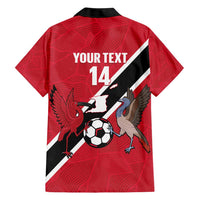 Custom Trinidad and Tobago Football Family Matching Short Sleeve Bodycon Dress and Hawaiian Shirt Come On Soca Warriors - Wonder Print Shop