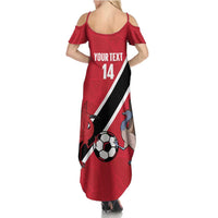 Custom Trinidad and Tobago Football Family Matching Summer Maxi Dress and Hawaiian Shirt Come On Soca Warriors - Wonder Print Shop