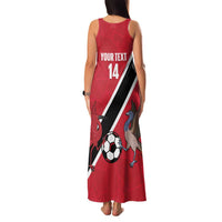 Custom Trinidad and Tobago Football Family Matching Tank Maxi Dress and Hawaiian Shirt Come On Soca Warriors - Wonder Print Shop