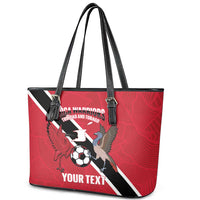 Custom Trinidad and Tobago Football Leather Tote Bag Come On Soca Warriors - Wonder Print Shop