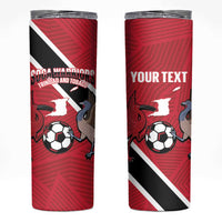 Custom Trinidad and Tobago Football Skinny Tumbler Come On Soca Warriors - Wonder Print Shop