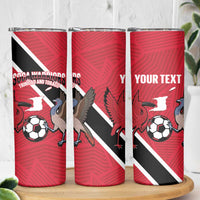 Custom Trinidad and Tobago Football Skinny Tumbler Come On Soca Warriors - Wonder Print Shop