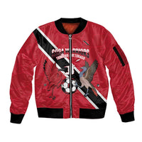Custom Trinidad and Tobago Football Sleeve Zip Bomber Jacket Come On Soca Warriors - Wonder Print Shop