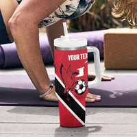Custom Trinidad and Tobago Football Tumbler With Handle Come On Soca Warriors - Wonder Print Shop