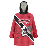 Custom Trinidad and Tobago Football Wearable Blanket Hoodie Come On Soca Warriors - Wonder Print Shop