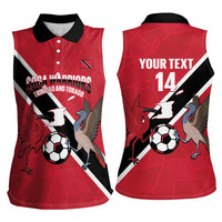 Custom Trinidad and Tobago Football Women Sleeveless Polo Shirt Come On Soca Warriors - Wonder Print Shop