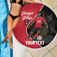 Custom Trinidad and Tobago Football Beach Blanket 2025 Go Champions - Wonder Print Shop