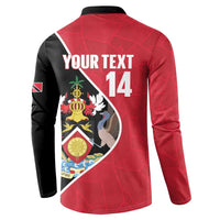 Custom Trinidad and Tobago Football Button Sweatshirt 2025 Go Champions - Wonder Print Shop