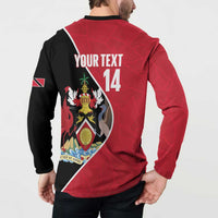 Custom Trinidad and Tobago Football Button Sweatshirt 2025 Go Champions - Wonder Print Shop