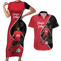 Custom Trinidad and Tobago Football Couples Matching Short Sleeve Bodycon Dress and Hawaiian Shirt 2025 Go Champions - Wonder Print Shop