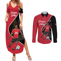 Custom Trinidad and Tobago Football Couples Matching Summer Maxi Dress and Long Sleeve Button Shirt 2025 Go Champions - Wonder Print Shop