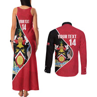 Custom Trinidad and Tobago Football Couples Matching Tank Maxi Dress and Long Sleeve Button Shirt 2025 Go Champions - Wonder Print Shop