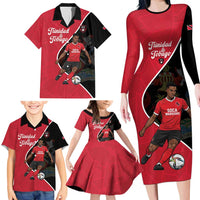 Custom Trinidad and Tobago Football Family Matching Long Sleeve Bodycon Dress and Hawaiian Shirt 2025 Go Champions - Wonder Print Shop