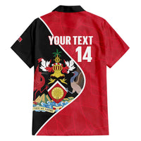 Custom Trinidad and Tobago Football Family Matching Off Shoulder Short Dress and Hawaiian Shirt 2025 Go Champions - Wonder Print Shop