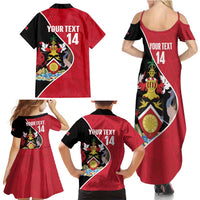 Custom Trinidad and Tobago Football Family Matching Summer Maxi Dress and Hawaiian Shirt 2025 Go Champions - Wonder Print Shop
