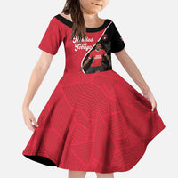 Custom Trinidad and Tobago Football Kid Short Sleeve Dress 2025 Go Champions - Wonder Print Shop
