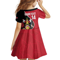 Custom Trinidad and Tobago Football Kid Short Sleeve Dress 2025 Go Champions - Wonder Print Shop