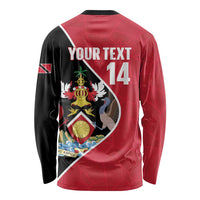 Custom Trinidad and Tobago Football Long Sleeve Shirt 2025 Go Champions - Wonder Print Shop