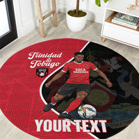 Custom Trinidad and Tobago Football Round Carpet 2025 Go Champions - Wonder Print Shop