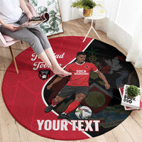 Custom Trinidad and Tobago Football Round Carpet 2025 Go Champions - Wonder Print Shop