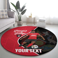 Custom Trinidad and Tobago Football Round Carpet 2025 Go Champions - Wonder Print Shop