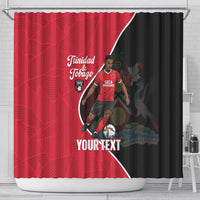 Custom Trinidad and Tobago Football Shower Curtain 2025 Go Champions - Wonder Print Shop