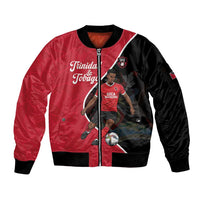 Custom Trinidad and Tobago Football Sleeve Zip Bomber Jacket 2025 Go Champions - Wonder Print Shop