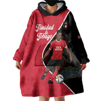 Custom Trinidad and Tobago Football Wearable Blanket Hoodie 2025 Go Champions - Wonder Print Shop