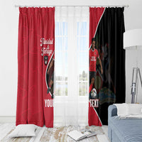 Custom Trinidad and Tobago Football Window Curtain 2025 Go Champions - Wonder Print Shop