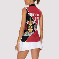Custom Trinidad and Tobago Football Women Sleeveless Polo Shirt 2025 Go Champions - Wonder Print Shop