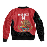 Custom Mexico Football Bomber Jacket Tu Puedes El Tricolor Red - Wonder Print Shop