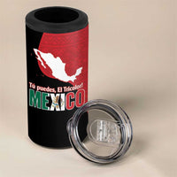 Custom Mexico Football 4 in 1 Can Cooler Tumbler Tu Puedes El Tricolor Red - Wonder Print Shop